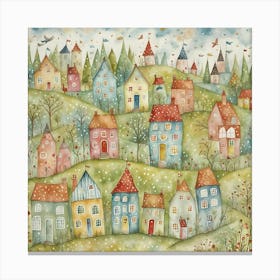 Christmas Village 2 Canvas Print