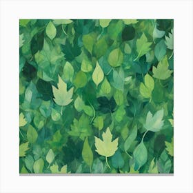 Green Leaves Wallpaper Canvas Print