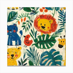 Jungle Animals Canvas Print