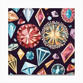 Diamonds And Gems Canvas Print