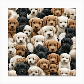 pattern of dogs Canvas Print