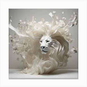 Lion Sculpture Canvas Print