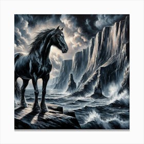 Black Horse Canvas Print