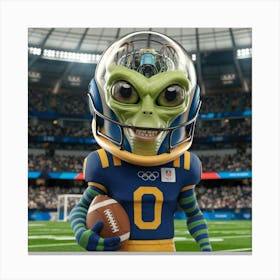 Alien Football Player II Canvas Print