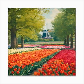 Tulip Field 1 Canvas Print