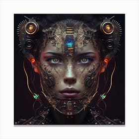 Futuristic Portrait Canvas Print