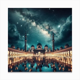 Night At The Mosque Canvas Print