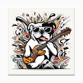 Bulldog S Rockin Concert Canvas Print