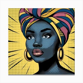 Fadumo African Woman In A Turban Canvas Print