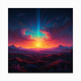 Sunset In The Mountains 34 Canvas Print