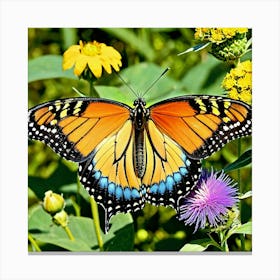 Butterflies Insect Lepidoptera Wings Antenna Colorful Flutter Nectar Pollen Metamorphosis (9) Canvas Print