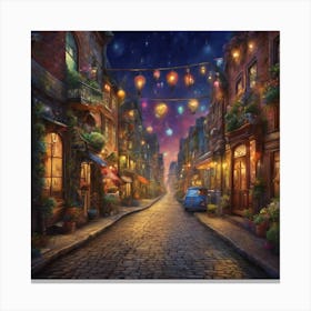 City At Night Canvas Print