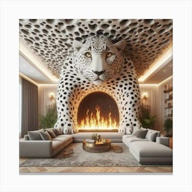 Leopard Living Room Canvas Print