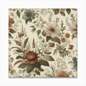 Floral Wallpaper 7 Canvas Print