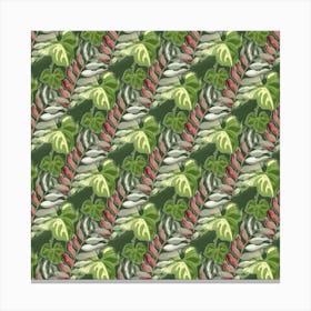 Leaves Seamless Pattern Design Canvas Print