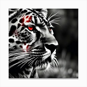 Leopard With Red Eyes 1 Canvas Print