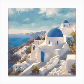 Charming Santorini Island Canvas Print