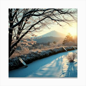 Sunrise Over Mount Fuji 2 Canvas Print