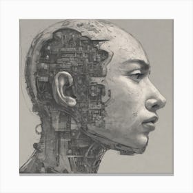 Man'S Head Canvas Print