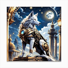 Steampunk Wolf 9 Canvas Print