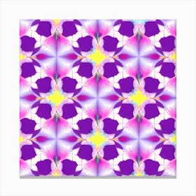 Purple And Yellow Abstract Pattern Canvas Print