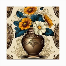 Flowers In A Vase 64 Canvas Print