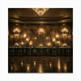 Deco Wedding Reception Canvas Print