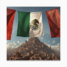 Flag Of Mexico 7 Canvas Print