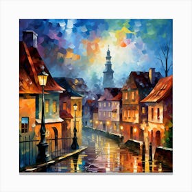 City At Night 1 Canvas Print