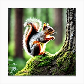 Squirrel In The Forest 431 Canvas Print