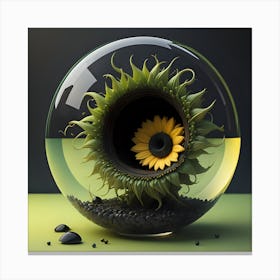 Sunflower in the Void Canvas Print