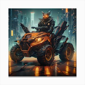 Pumpkin Car (Cyberpunk33) Canvas Print