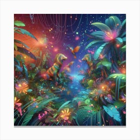 Psychedelic Jungle Canvas Print