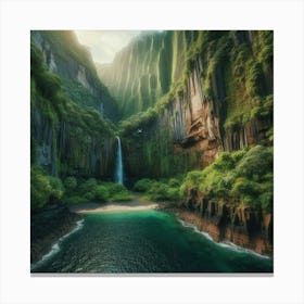 Waterfall In Hawaii Canvas Print