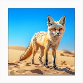 Red Fox In The Desert Canvas Print