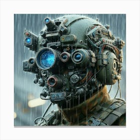 Soldier In The Rain 2 Canvas Print