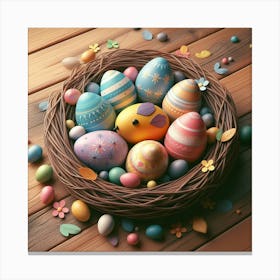 Easter eggs decoration  Canvas Print