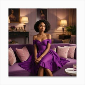 Purple Dress 1 Canvas Print