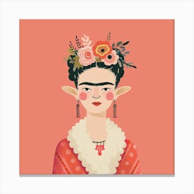 Frida Kahlo Sheep Canvas Print