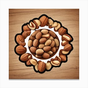 Nuts In A Bowl 4 Canvas Print