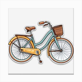 Bicycle Sticker myluck Canvas Print