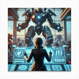 Alina Volkov Ai Controlled Kaiju Mechs Canvas Print