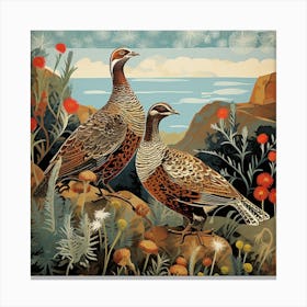 Bird In Nature Grouse 1 Canvas Print
