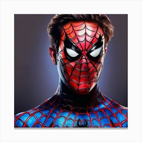 Scary Spiderman Face Paint 1 Canvas Print