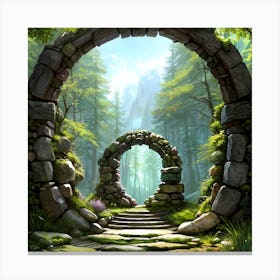 Archway In The Forest Canvas Print