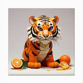 Origami Tiger Canvas Print