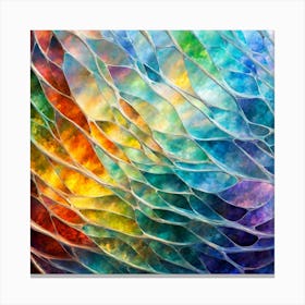 Glas Art In Water Paint Style And Glossy Colors Canvas Print