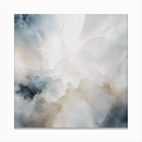 Abstract Minimalist Painting That Represents Duality, Mix Between Watercolor And Oil Paint, In Shade (34) Canvas Print