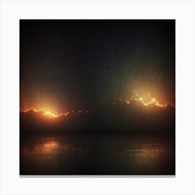 Sunset Over Water Canvas Print