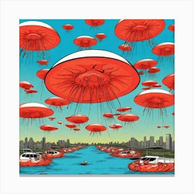 Aliens In The Sky Canvas Print